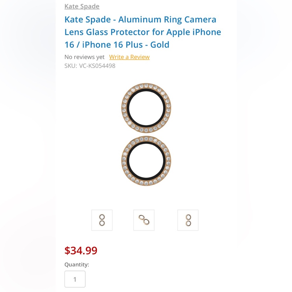 Kate Spade Pave Crystal lens protectors